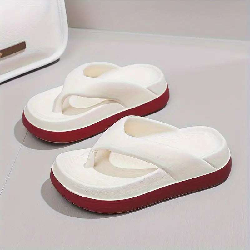 Women'S EVA Flat Sandals - Slip-On Open-Toe Thick Sole Non-Slip Beach Shoes