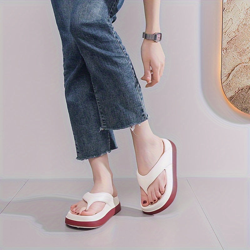Women'S EVA Flat Sandals - Slip-On Open-Toe Thick Sole Non-Slip Beach Shoes