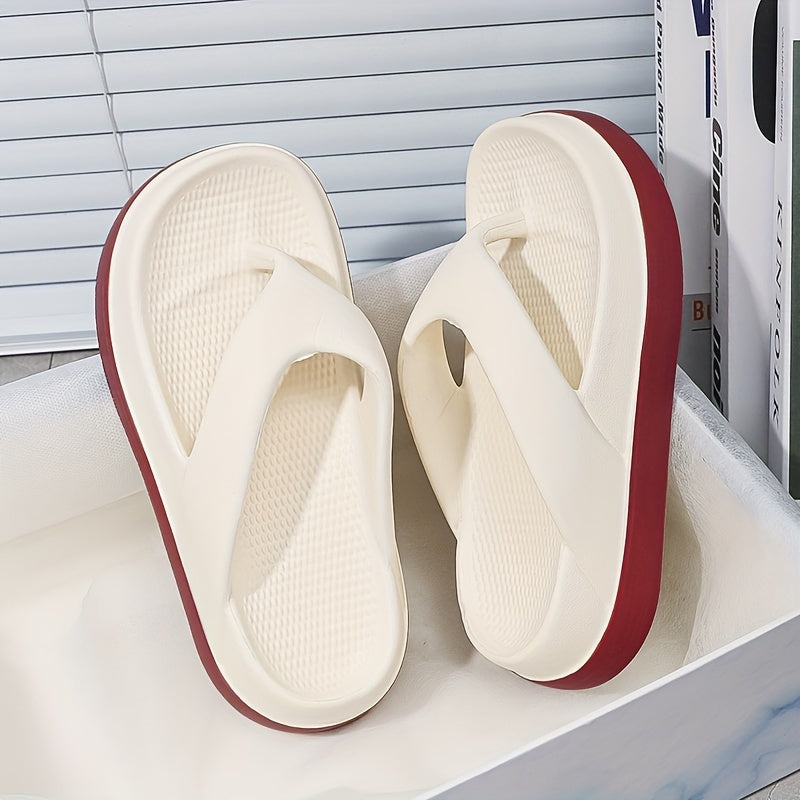 Women'S EVA Flat Sandals - Slip-On Open-Toe Thick Sole Non-Slip Beach Shoes