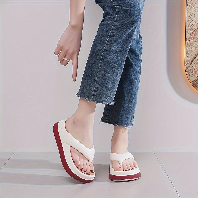 Women'S EVA Flat Sandals - Slip-On Open-Toe Thick Sole Non-Slip Beach Shoes